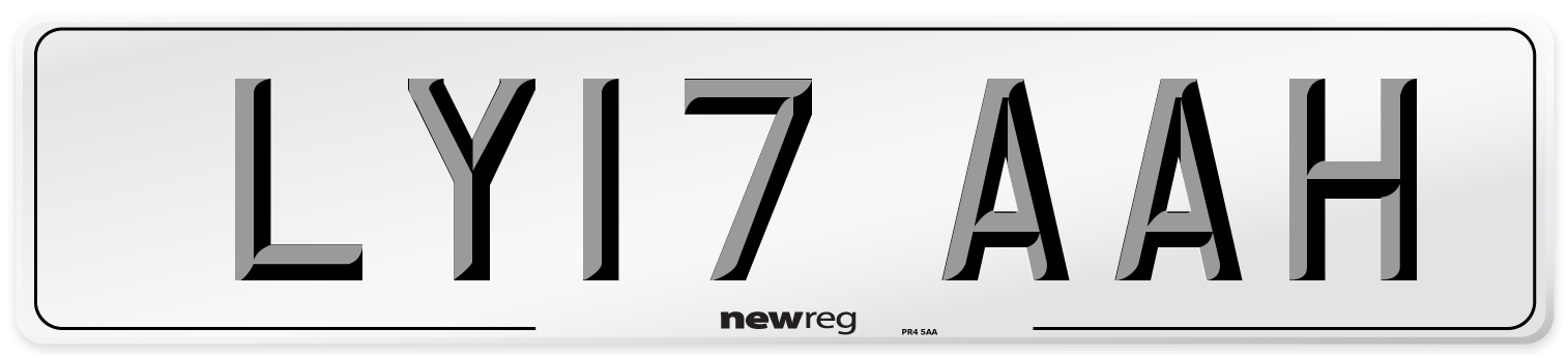 LY17 AAH Number Plate from New Reg